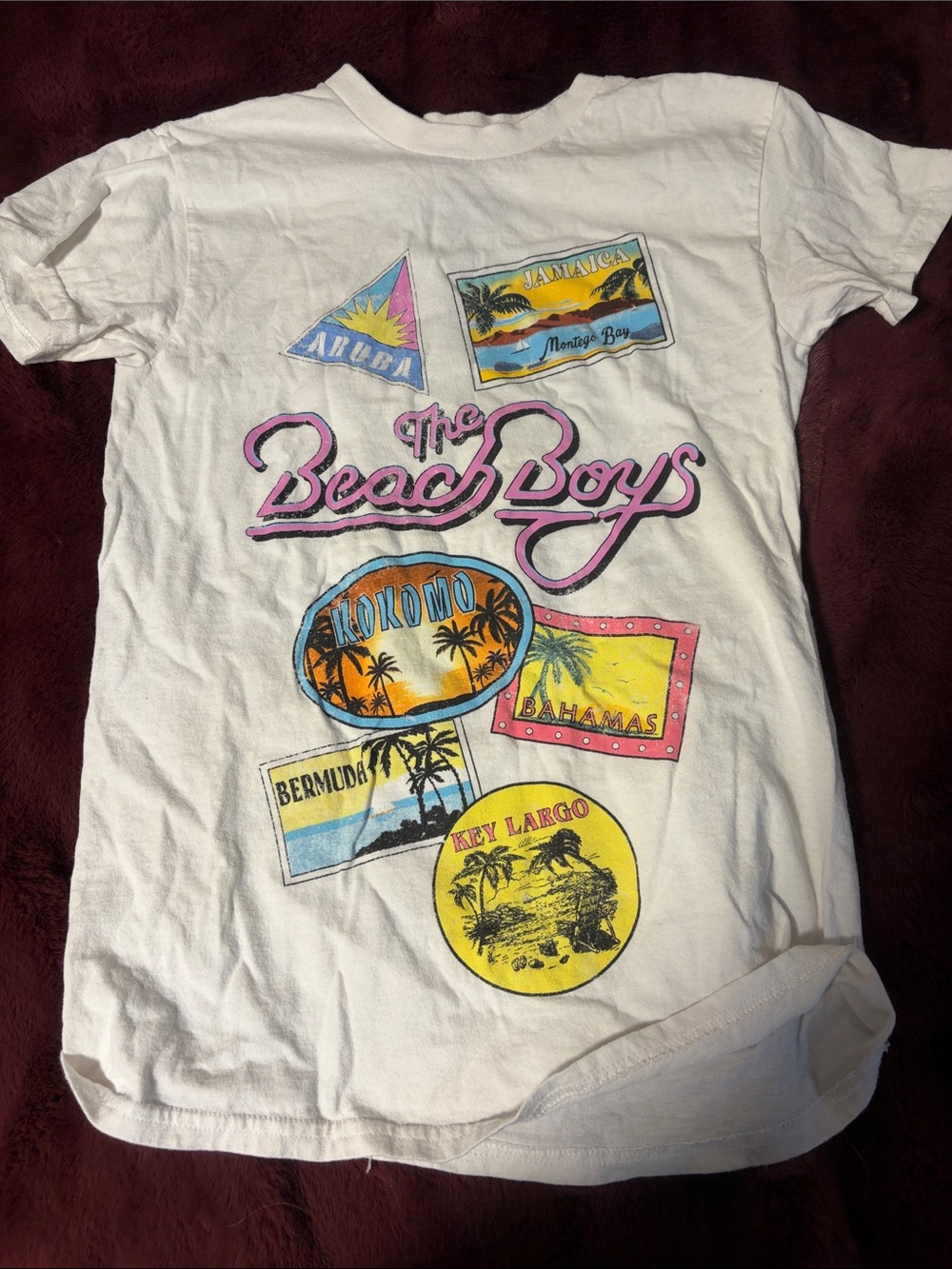 The Beach Boys White Graphic Tour Tee